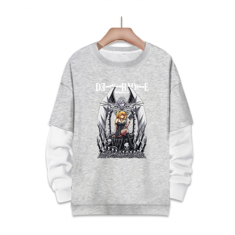 Death note Anime fake two-piece thick round neck sweater from S to 3XL