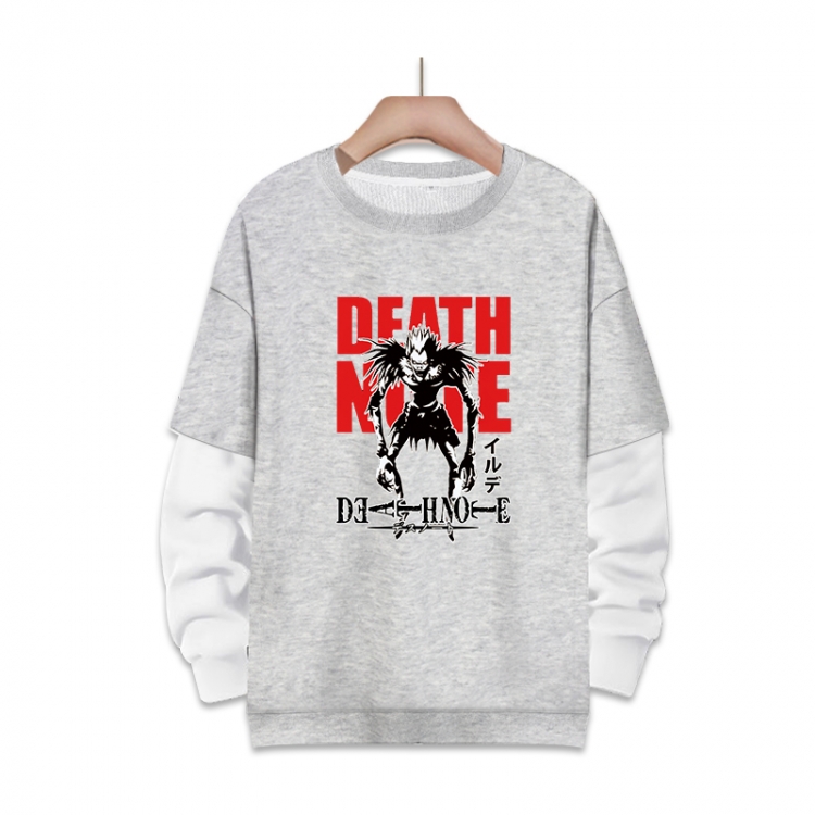 Death note Anime fake two-piece thick round neck sweater from S to 3XL