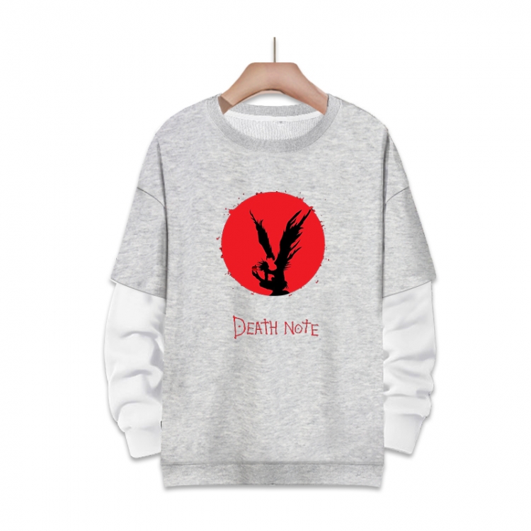 Death note Anime fake two-piece thick round neck sweater from S to 3XL