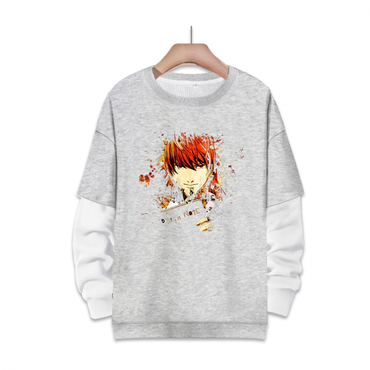 Death note Anime fake two-piece thick round neck sweater from S to 3XL