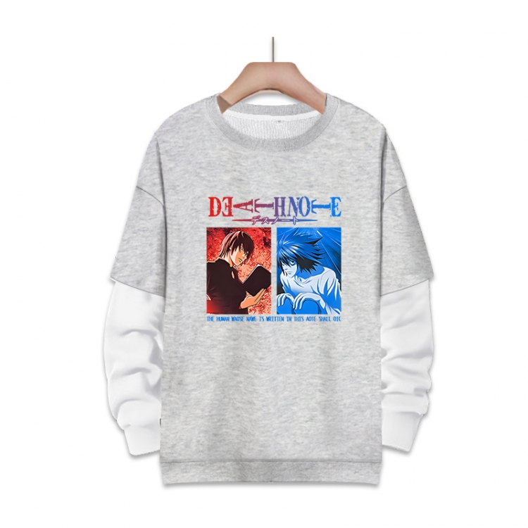 Death note Anime fake two-piece thick round neck sweater from S to 3XL