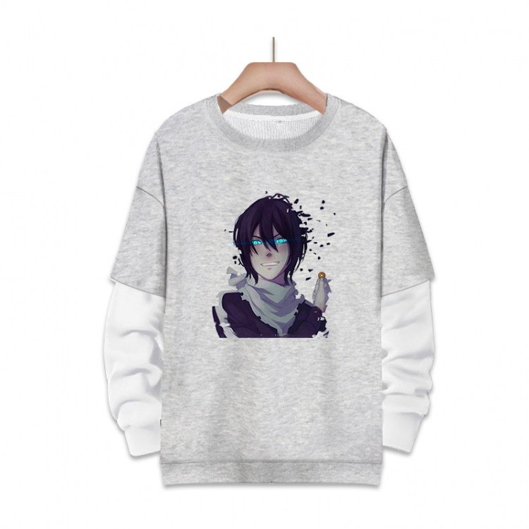 Noragami Anime fake two-piece thick round neck sweater from S to 3XL