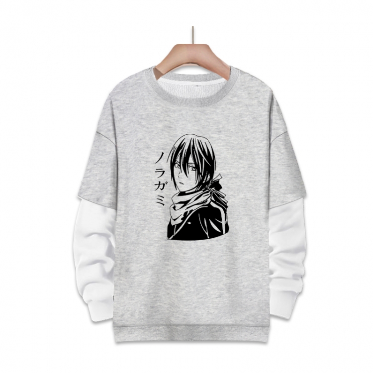 Noragami Anime fake two-piece thick round neck sweater from S to 3XL