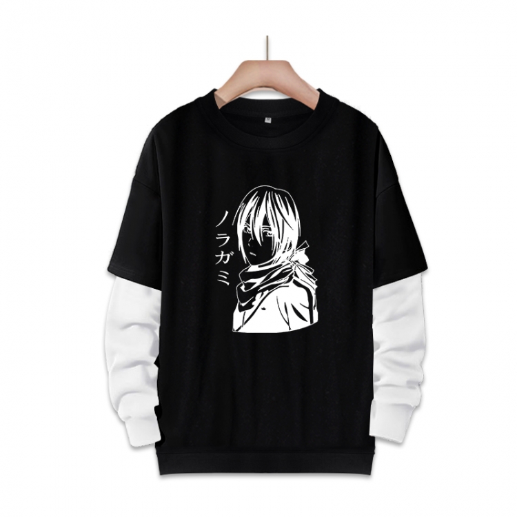 Noragami Anime fake two-piece thick round neck sweater from S to 3XL