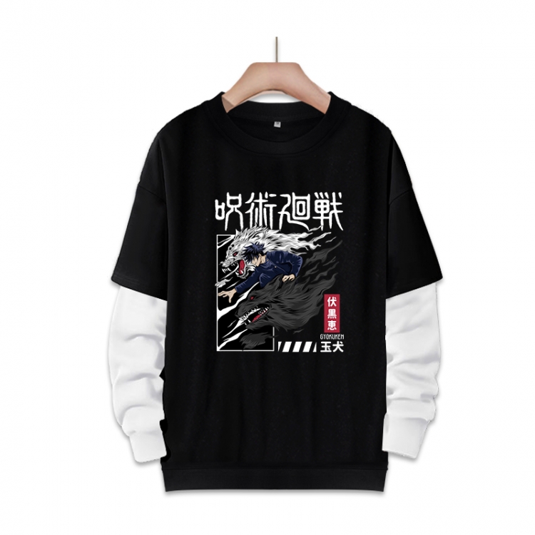 Jujutsu Kaisen Anime fake two-piece thick round neck sweater from S to 3XL