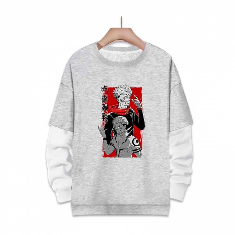 Jujutsu Kaisen Anime fake two-piece thick round neck sweater from S to 3XL