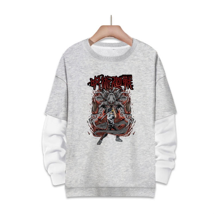 Jujutsu Kaisen Anime fake two-piece thick round neck sweater from S to 3XL
