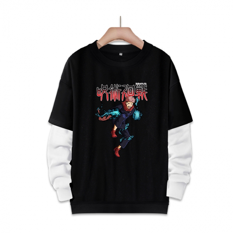 Jujutsu Kaisen Anime fake two-piece thick round neck sweater from S to 3XL