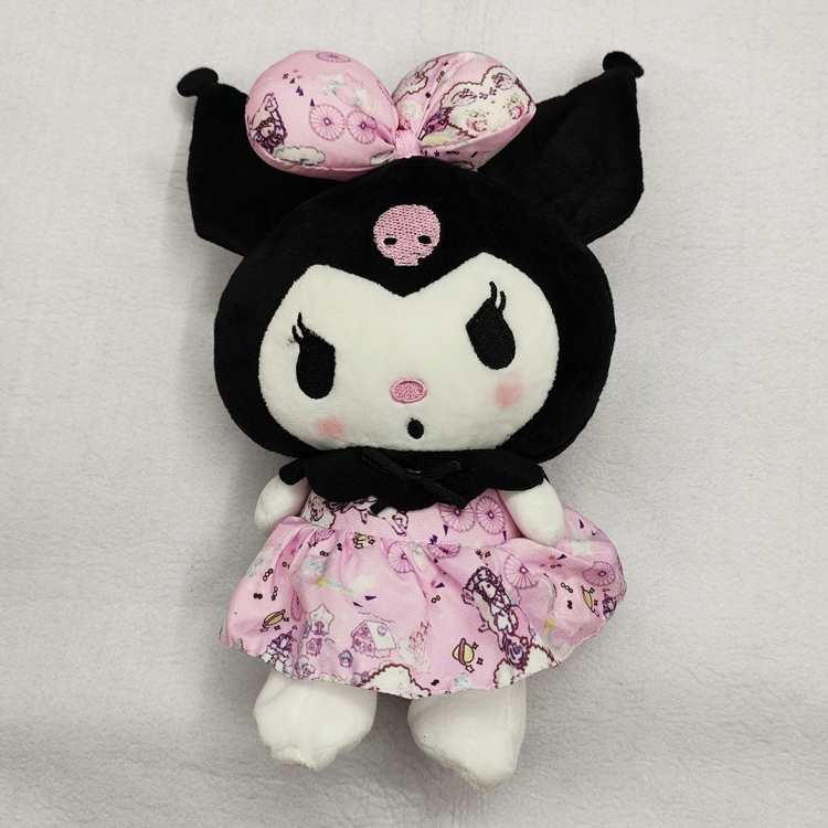 Kuromi Anime surrounding plush toy doll 25CM  price for 12 pcs