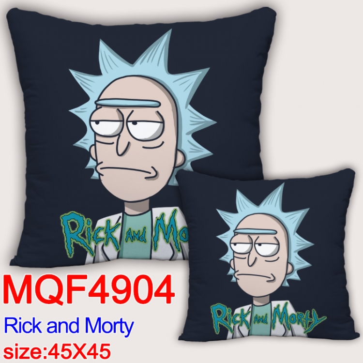 Rick and Morty Anime square full-color pillow cushion 45X45CM NO FILLING MQF-4904
