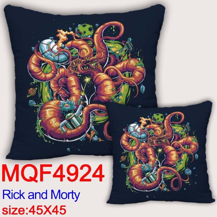Rick and Morty Anime square full-color pillow cushion 45X45CM NO FILLING MQF-4924