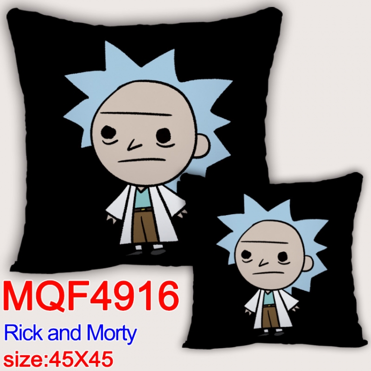 Rick and Morty Anime square full-color pillow cushion 45X45CM NO FILLING MQF-4916
