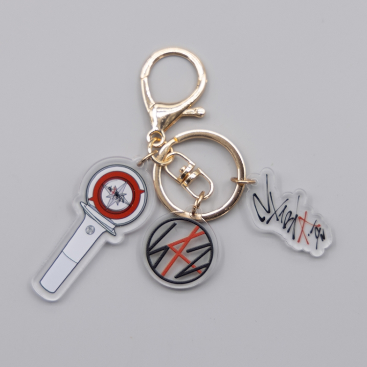 Stray kids  Star Surrounding Acrylic 3 Pendant Keychain Pendant price for 5 pcs A320