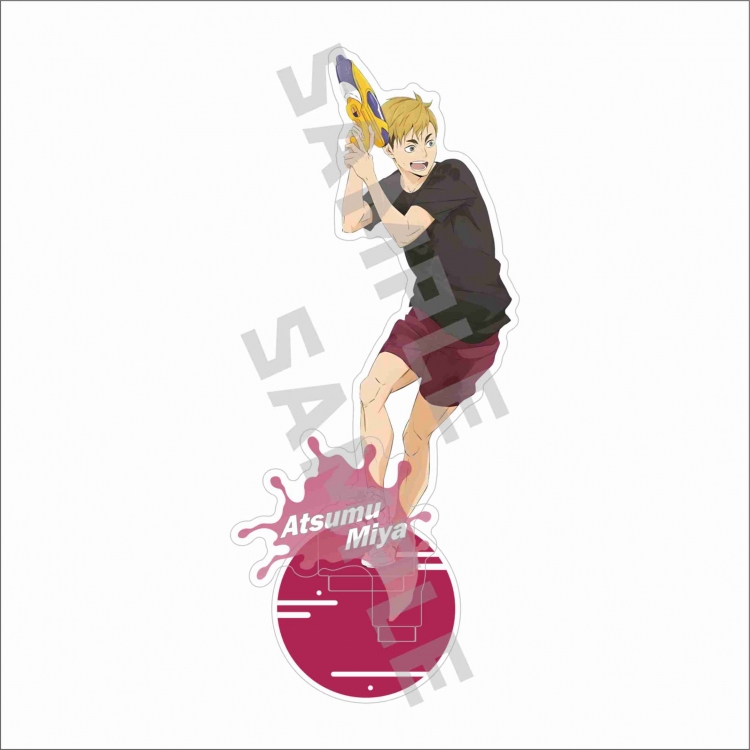 Haikyuu!! Anime characters acrylic laser Standing Plates Keychain