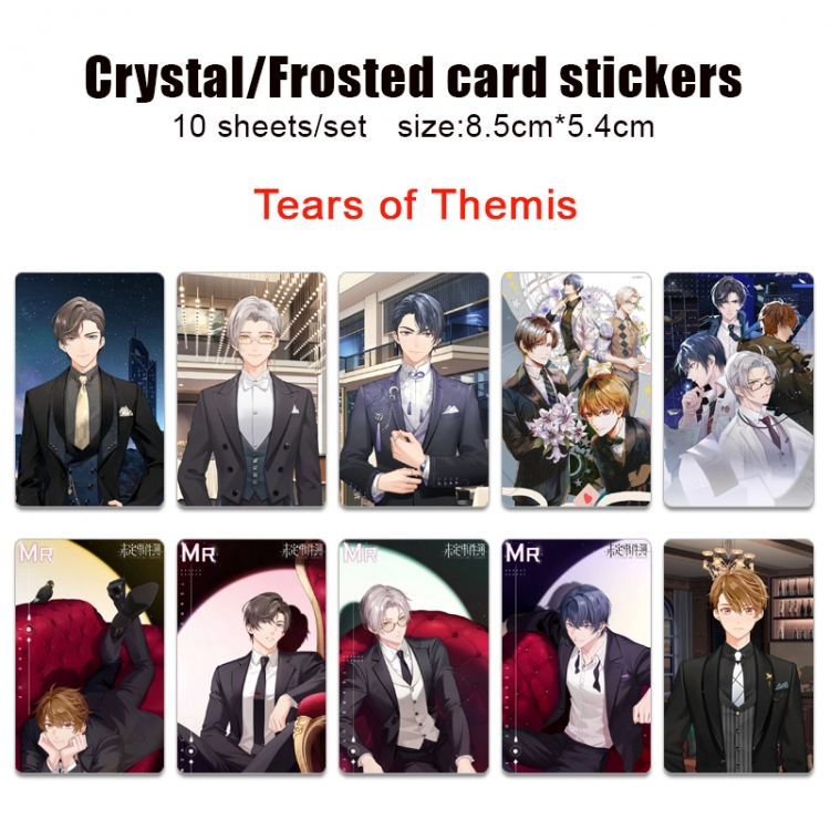 Tears of Themis Anime Crystal Bus Card Decorative Sticker Smooth Transparent Style a set of 10 price for 5 set