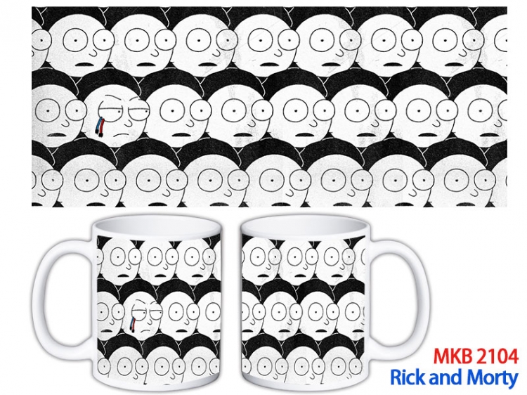 Rick and Morty Anime color printing ceramic mug cup price for 5 pcs MKB-2104