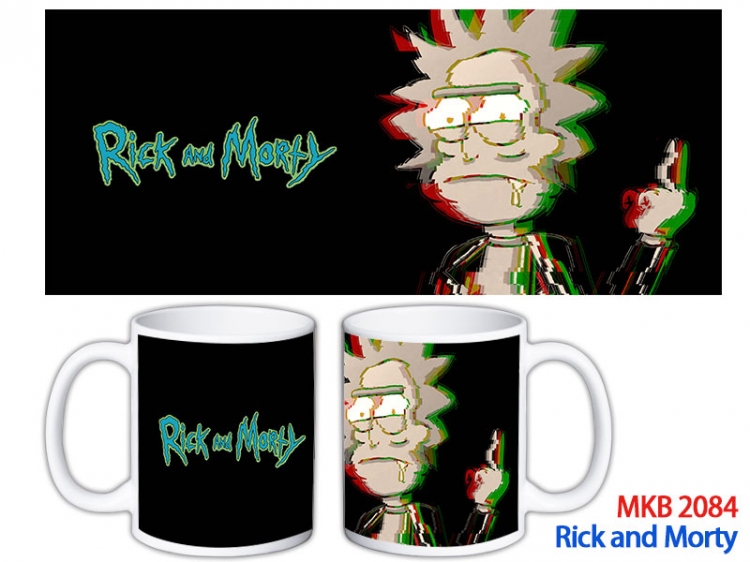 Rick and Morty Anime color printing ceramic mug cup price for 5 pcs MKB-2084