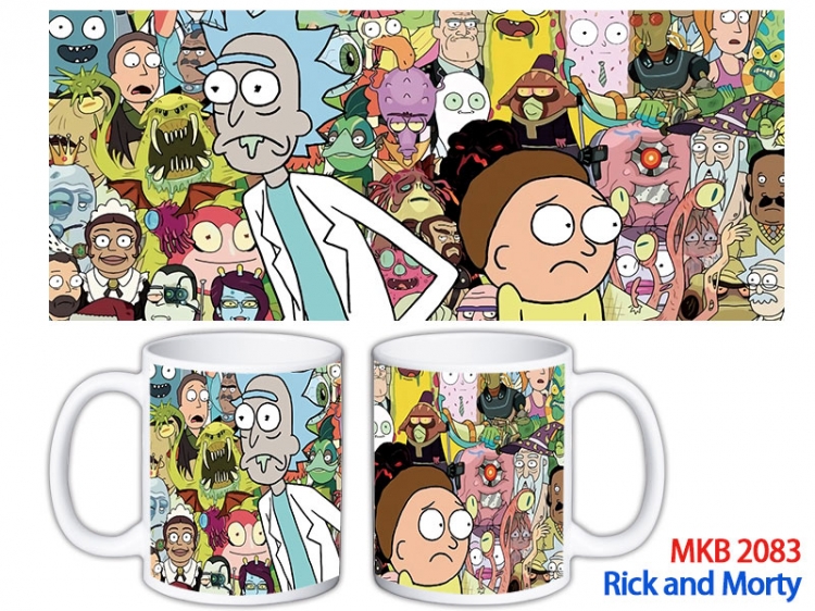 Rick and Morty Anime color printing ceramic mug cup price for 5 pcs MKB-2083