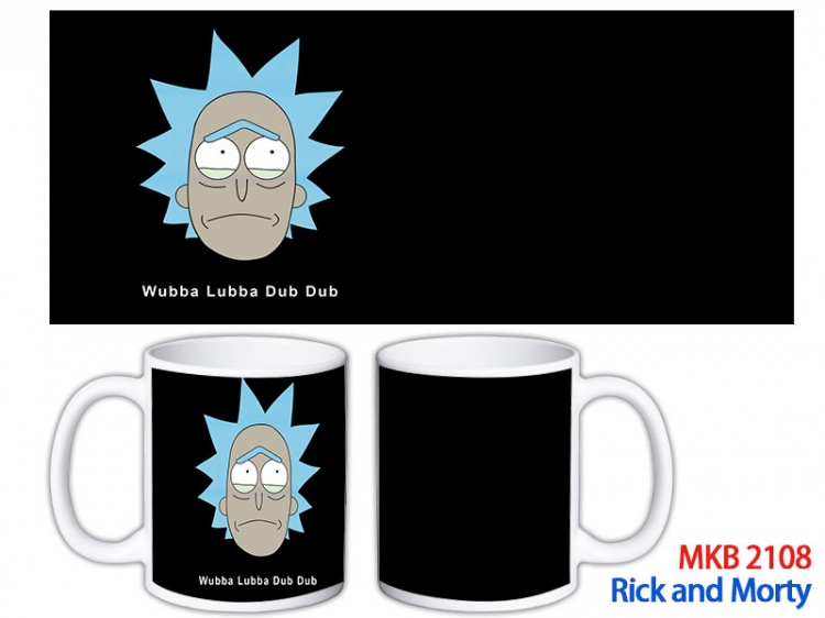 Rick and Morty Anime color printing ceramic mug cup price for 5 pcs MKB-2108