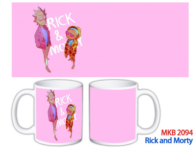 Rick and Morty Anime color printing ceramic mug cup price for 5 pcs MKB-2094