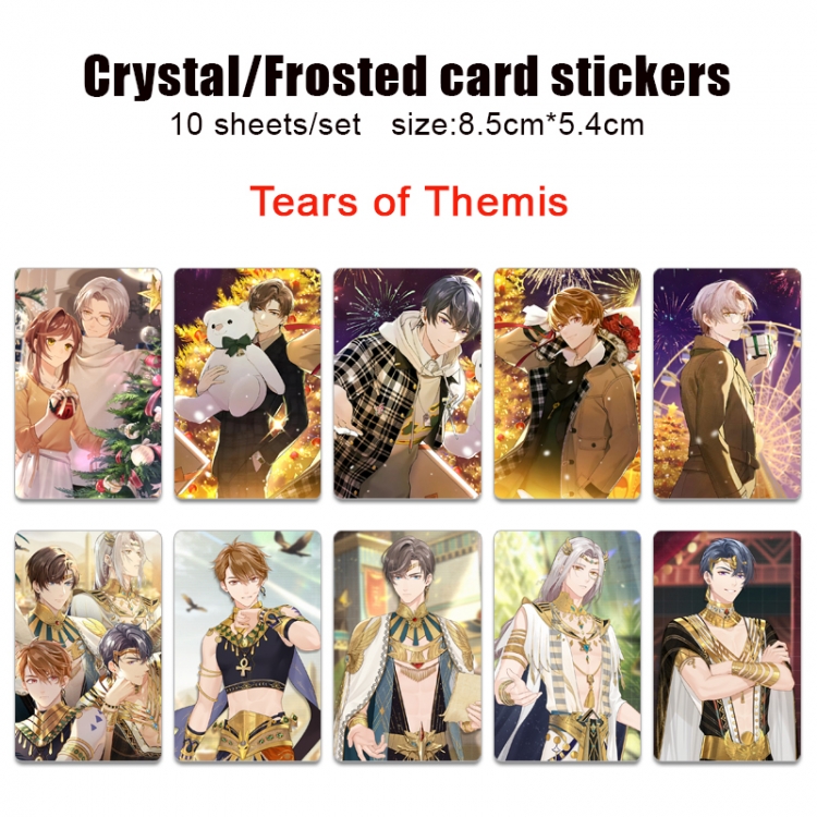 Tears of Themis Frosted anime crystal bus card decorative sticker a set of 10  price for 5 set