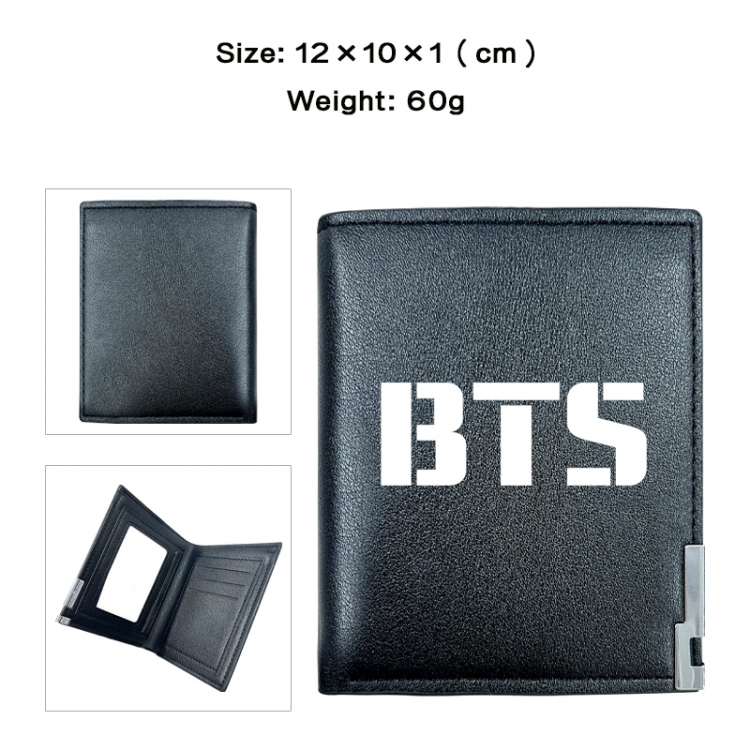 BTS Printed 20% off PU Short Wallet Zero Wallet 10x12x1cm