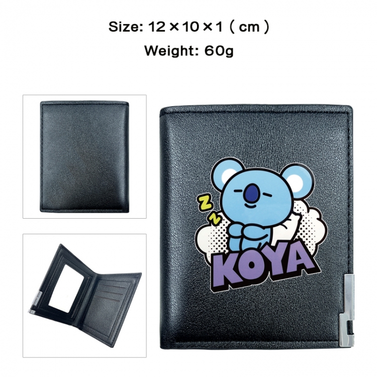 BTS Printed 20% off PU Short Wallet Zero Wallet 10x12x1cm