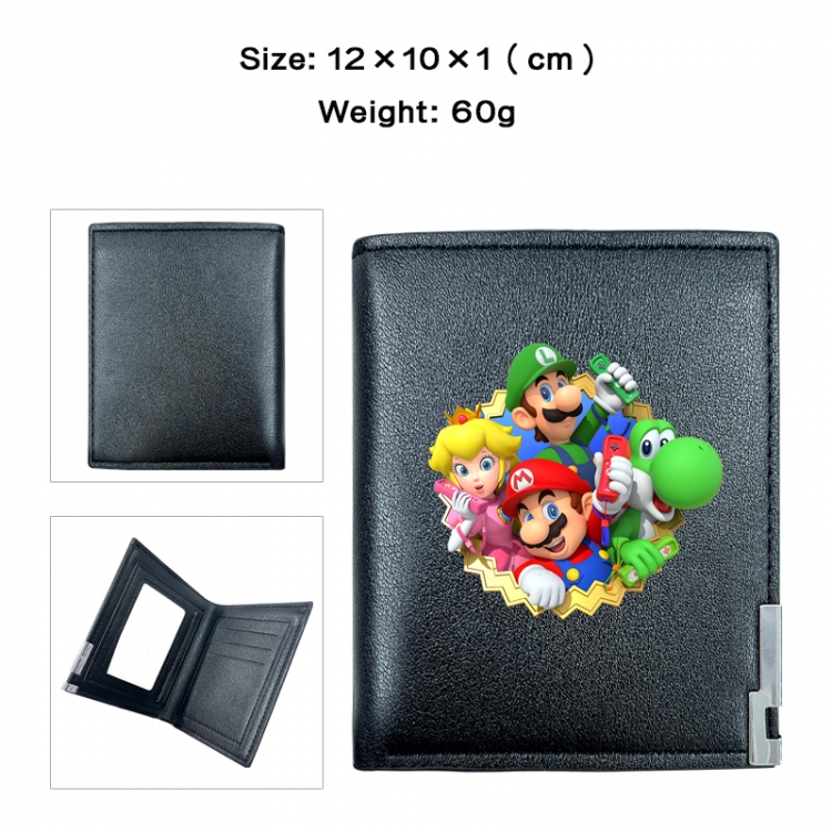 Super Mario Anime printing 20% off PU short wallet with zero wallet 10x12x1cm