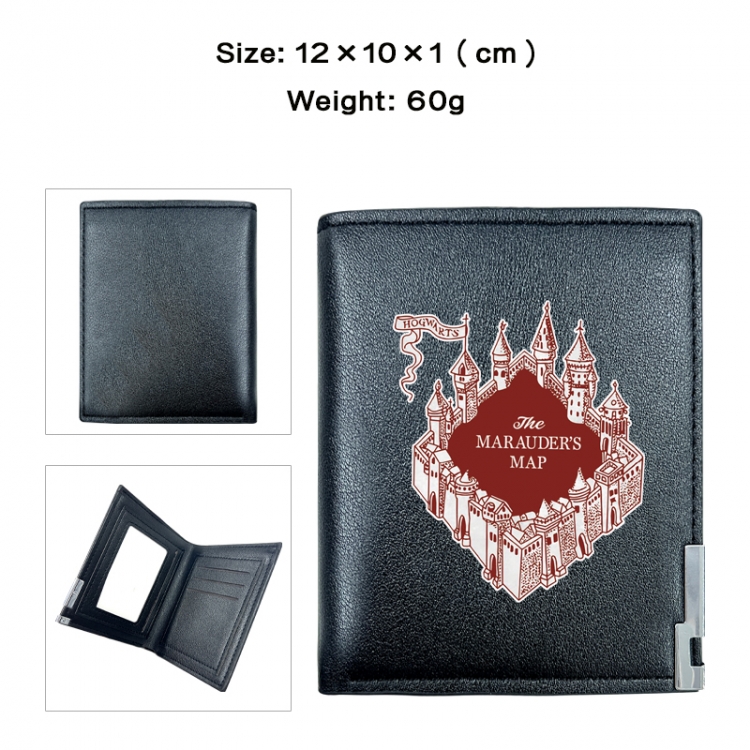 Harry Potter Anime printing 20% off PU short wallet with zero wallet 10x12x1cm