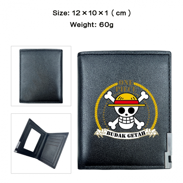 One Piece Anime printing 20% off PU short wallet with zero wallet 10x12x1cm