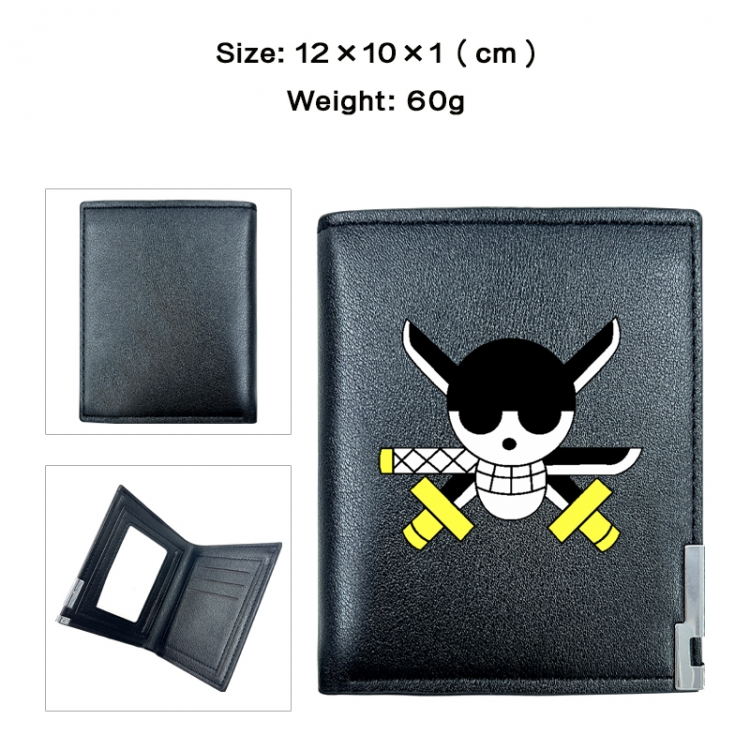 One Piece Anime printing 20% off PU short wallet with zero wallet 10x12x1cm