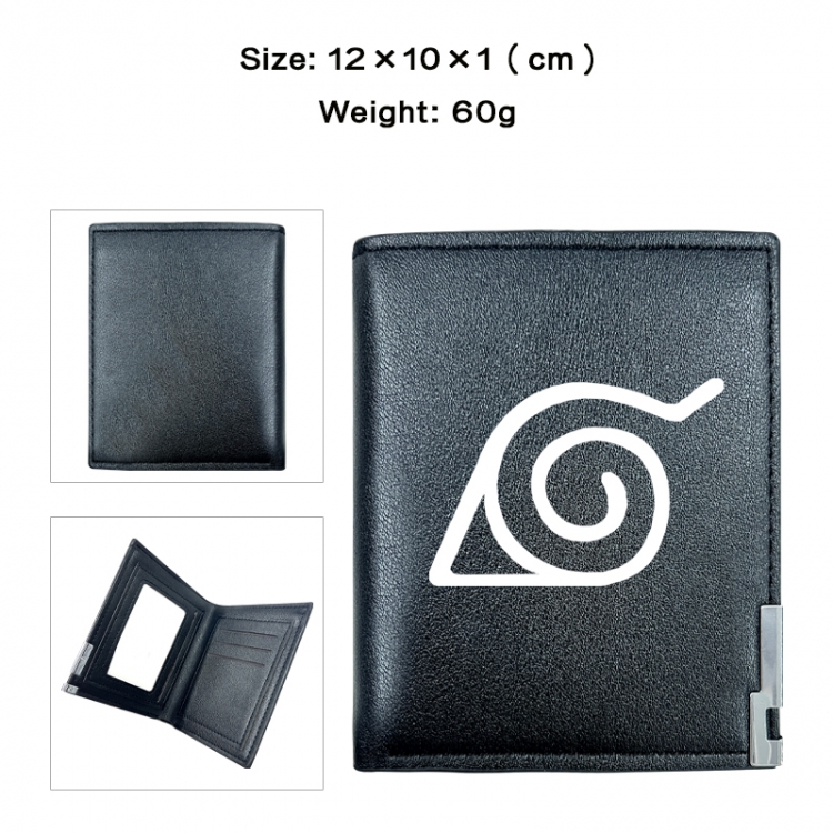 Naruto Anime printing 20% off PU short wallet with zero wallet 10x12x1cm