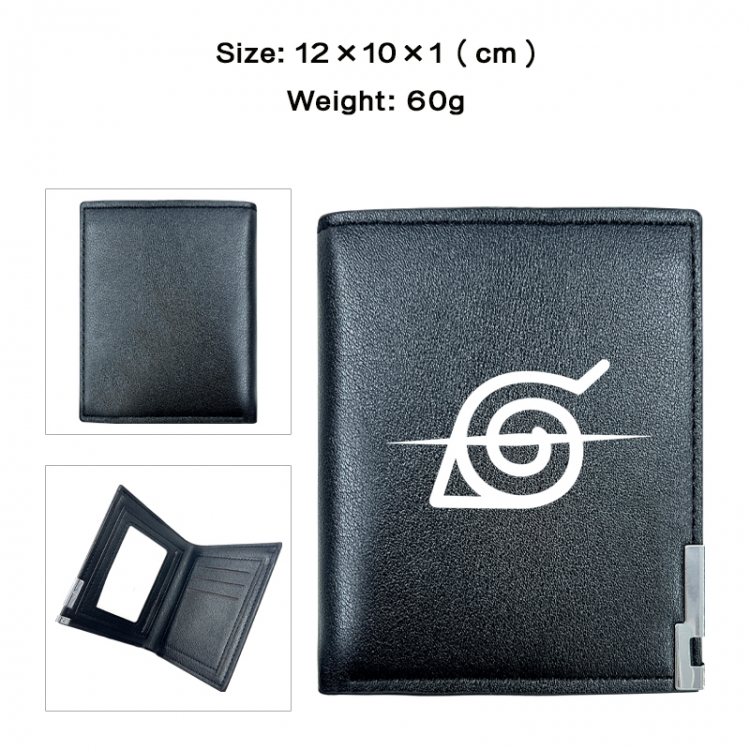 Naruto Anime printing 20% off PU short wallet with zero wallet 10x12x1cm