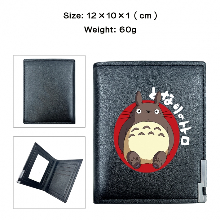 TOTORO Anime printing 20% off PU short wallet with zero wallet 10x12x1cm