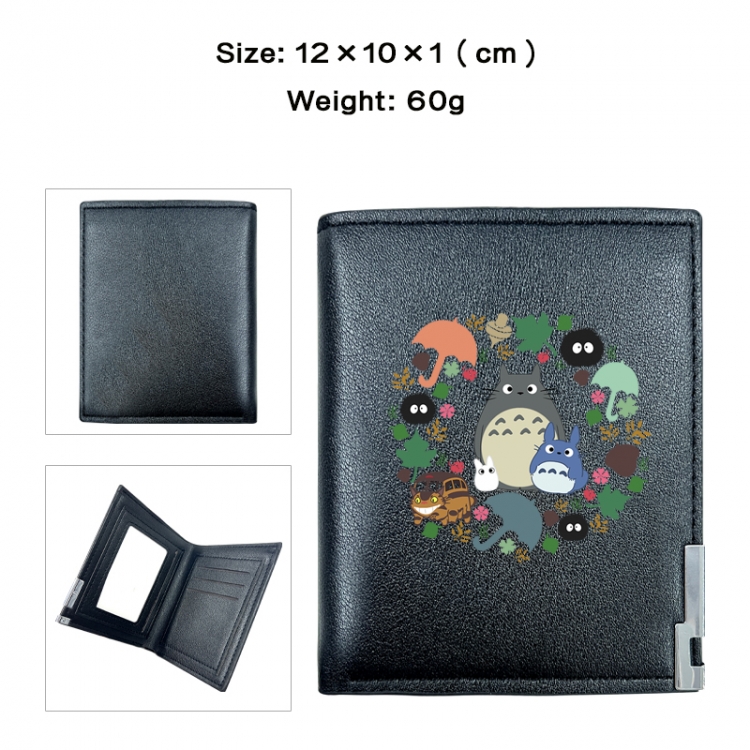 TOTORO Anime printing 20% off PU short wallet with zero wallet 10x12x1cm