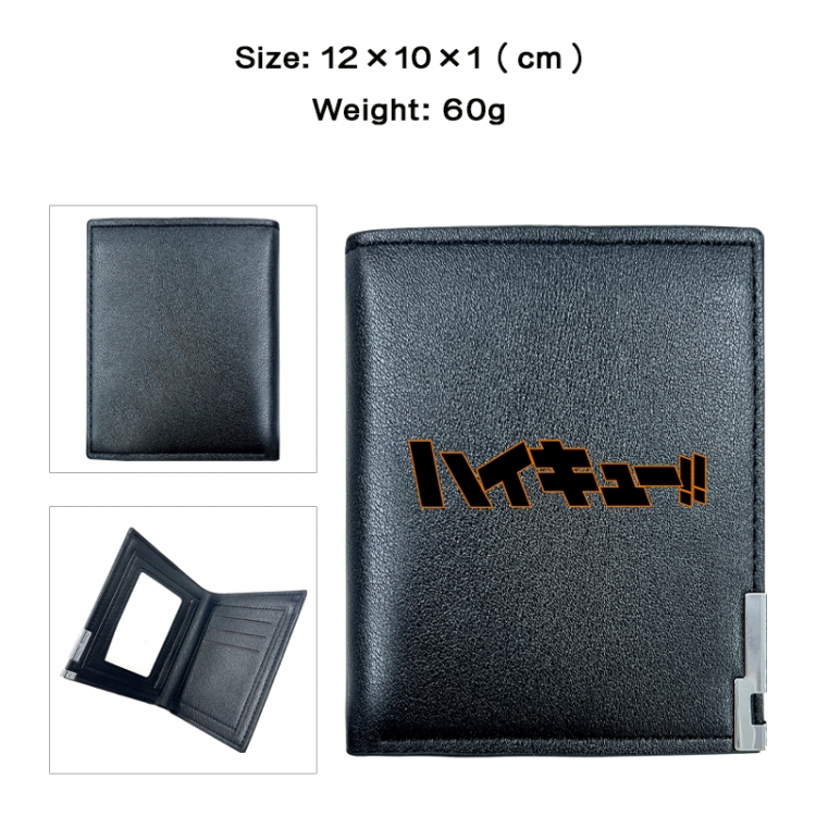 Haikyuu!! Anime printing 20% off PU short wallet with zero wallet 10x12x1cm