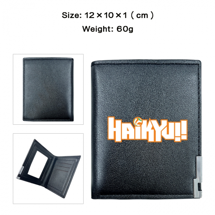 Haikyuu!! Anime printing 20% off PU short wallet with zero wallet 10x12x1cm