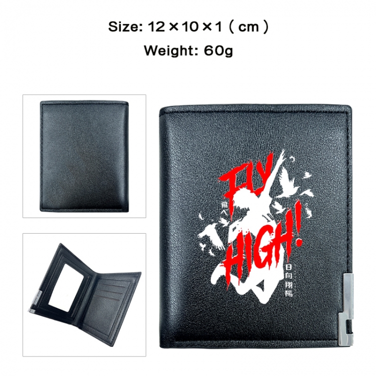 Haikyuu!! Anime printing 20% off PU short wallet with zero wallet 10x12x1cm