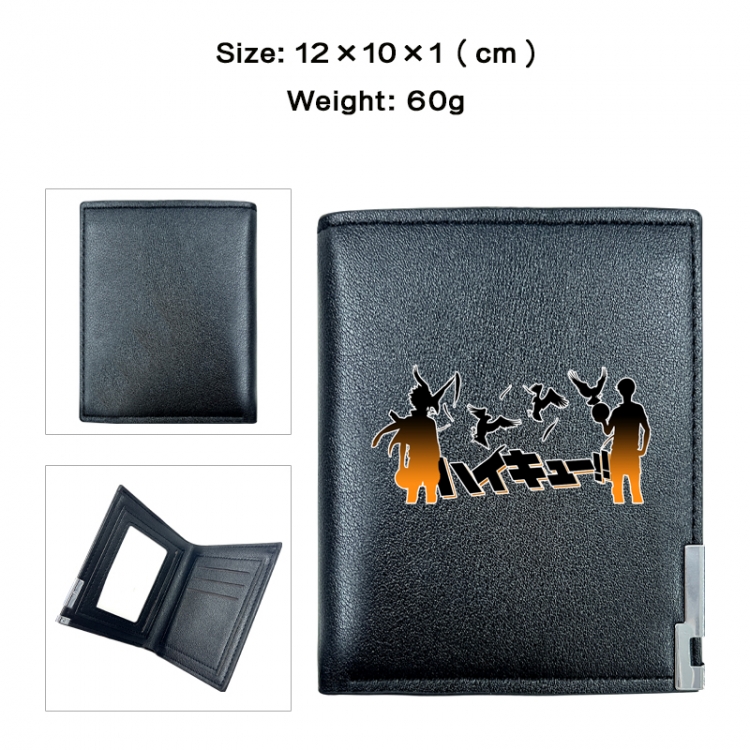 Haikyuu!! Anime printing 20% off PU short wallet with zero wallet 10x12x1cm