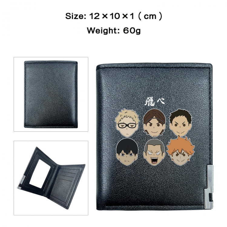 Haikyuu!! Anime printing 20% off PU short wallet with zero wallet 10x12x1cm