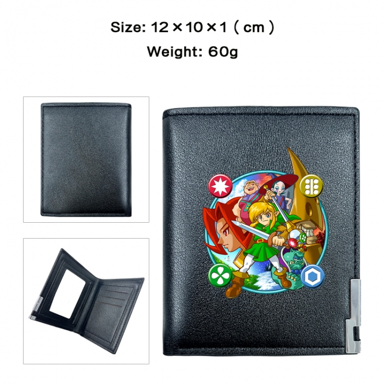 The Legend of Zelda Anime printing 20% off PU short wallet with zero wallet 10x12x1cm