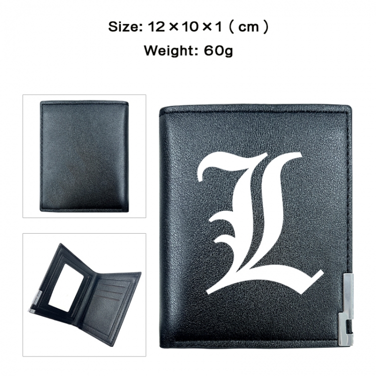 Death note Anime printing 20% off PU short wallet with zero wallet 10x12x1cm