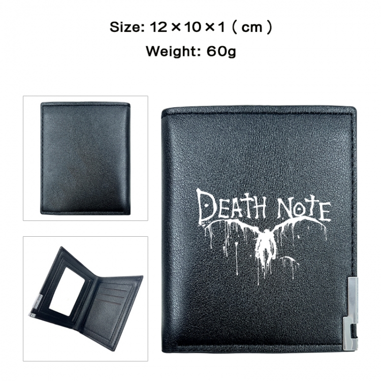 Death note Anime printing 20% off PU short wallet with zero wallet 10x12x1cm