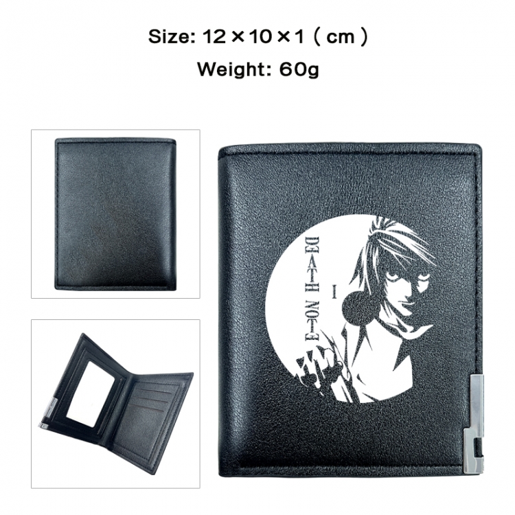 Death note Anime printing 20% off PU short wallet with zero wallet 10x12x1cm