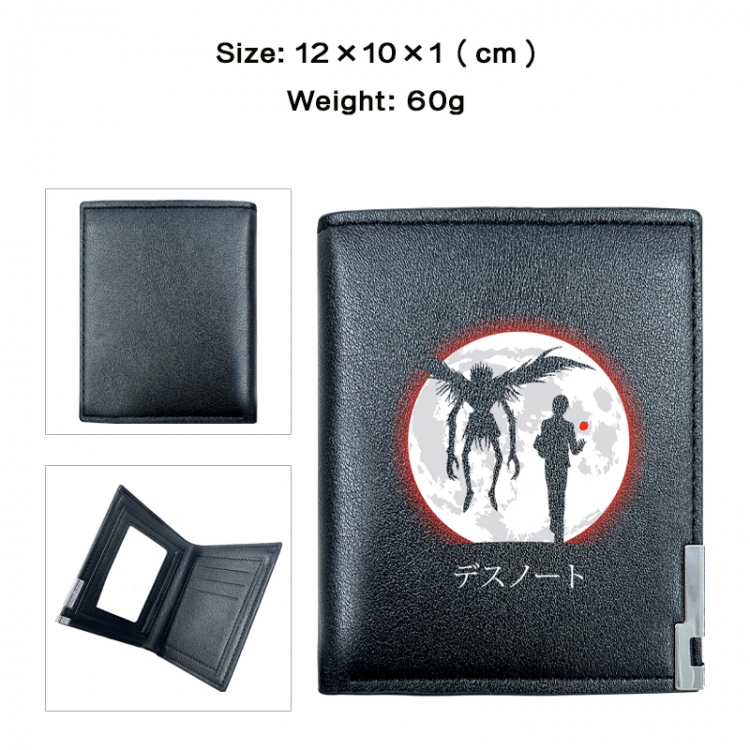 Death note Anime printing 20% off PU short wallet with zero wallet 10x12x1cm