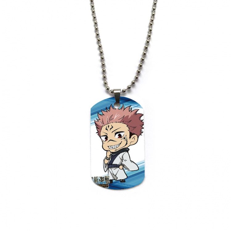 Jujutsu Kaisen Anime double-sided full color printed military brand necklace price for 5 pcs