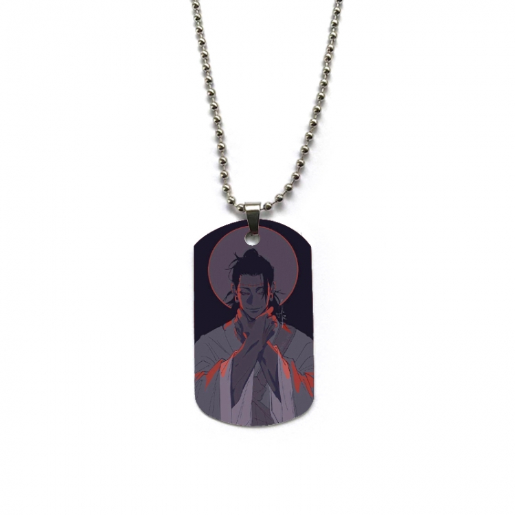 Jujutsu Kaisen Anime double-sided full color printed military brand necklace price for 5 pcs