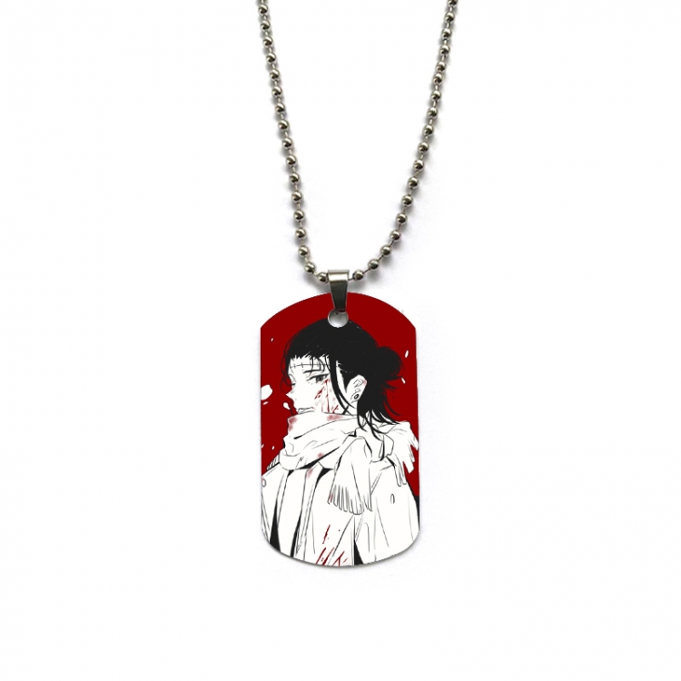 Jujutsu Kaisen Anime double-sided full color printed military brand necklace price for 5 pcs