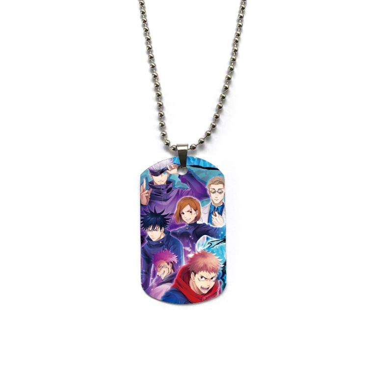 Jujutsu Kaisen Anime double-sided full color printed military brand necklace price for 5 pcs