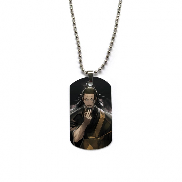 Jujutsu Kaisen Anime double-sided full color printed military brand necklace price for 5 pcs